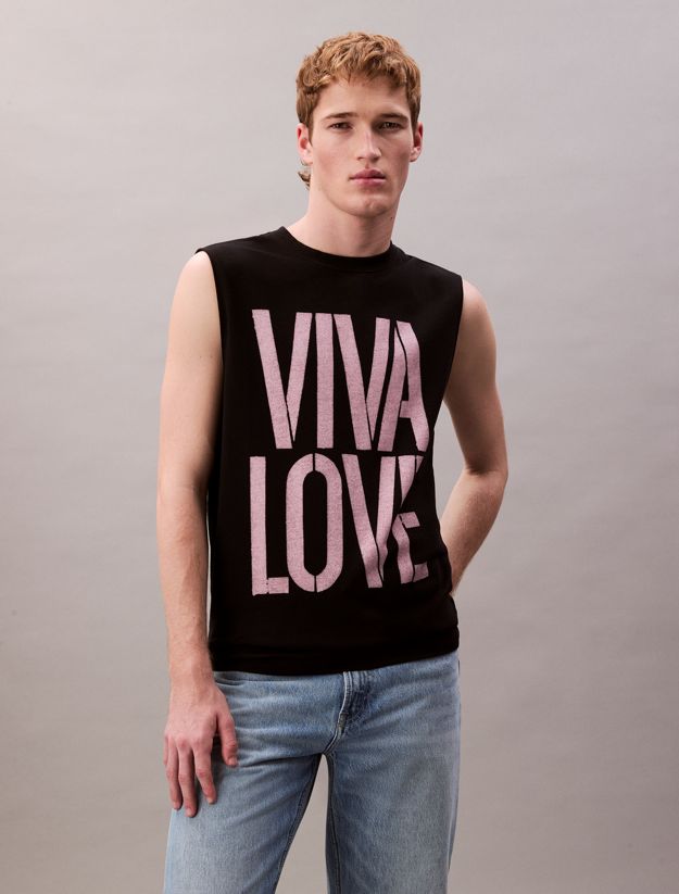 Marc Hundley Pride Viva Love Graphic Relaxed Tank Top