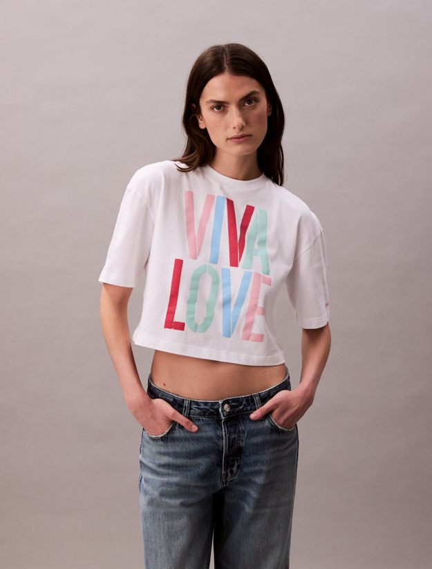 Marc Hundley Pride Graphic Relaxed Cropped T-Shirt