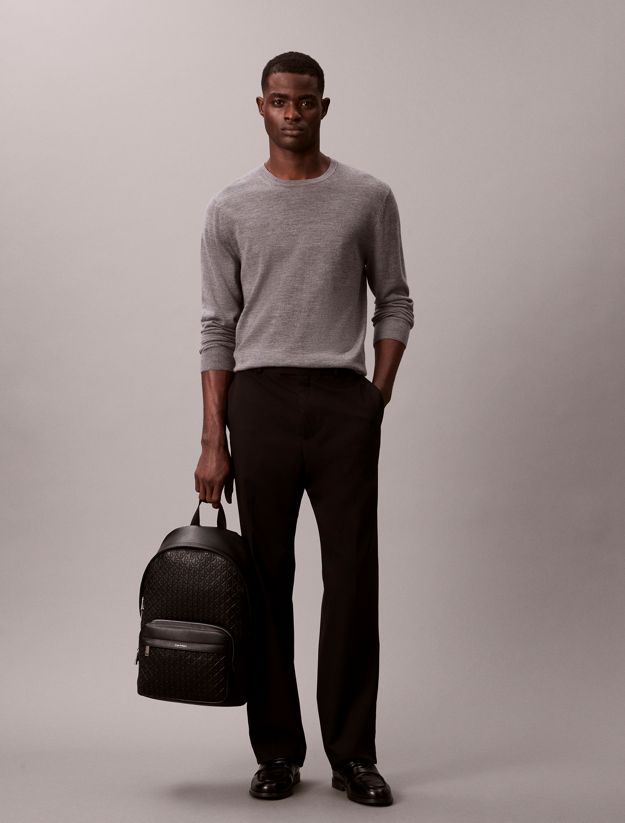 Embossed Allover Monogram Backpack