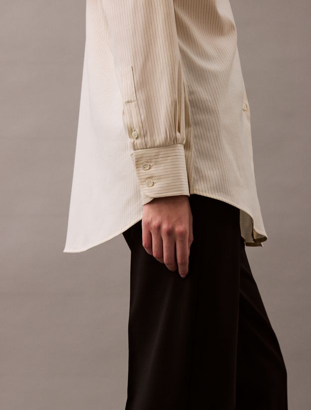 Relaxed Wool Blend Button-Down Shirt