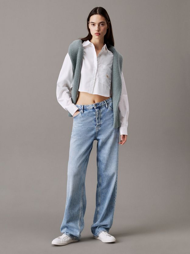 Cropped Cotton Poplin Shirt