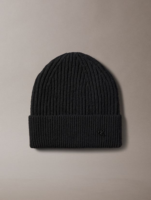 Wool Blend Signature Logo Beanie