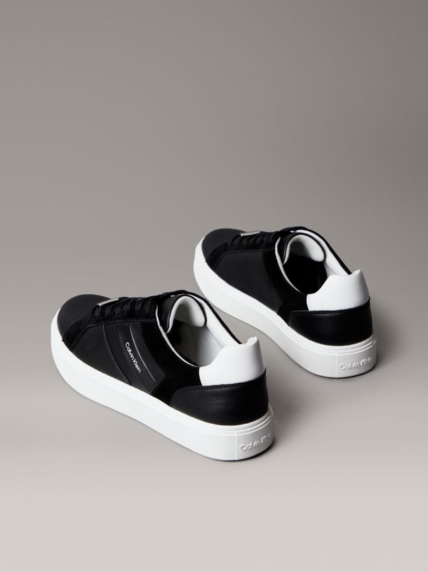 Leather and Suede Flexible Sole Trainers
