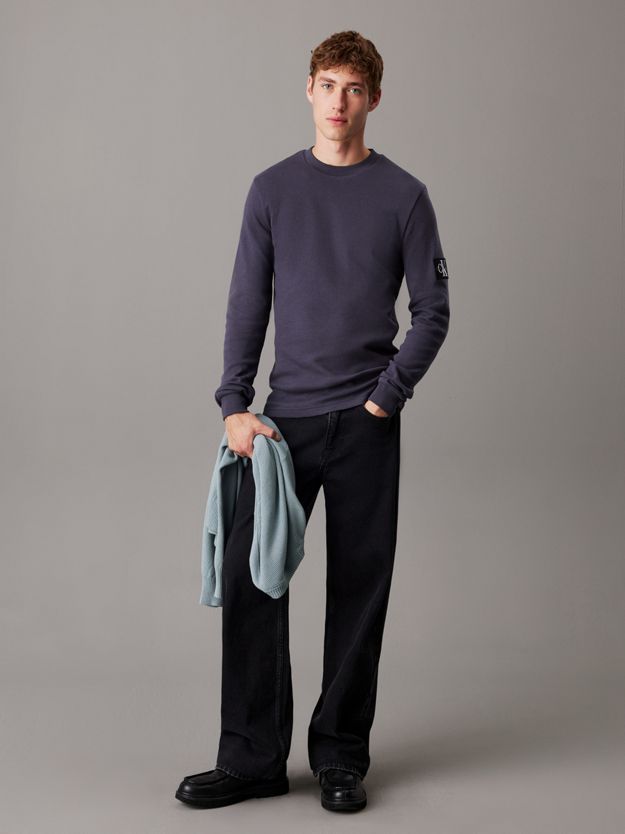 Slim Long Sleeve Waffle T-shirt