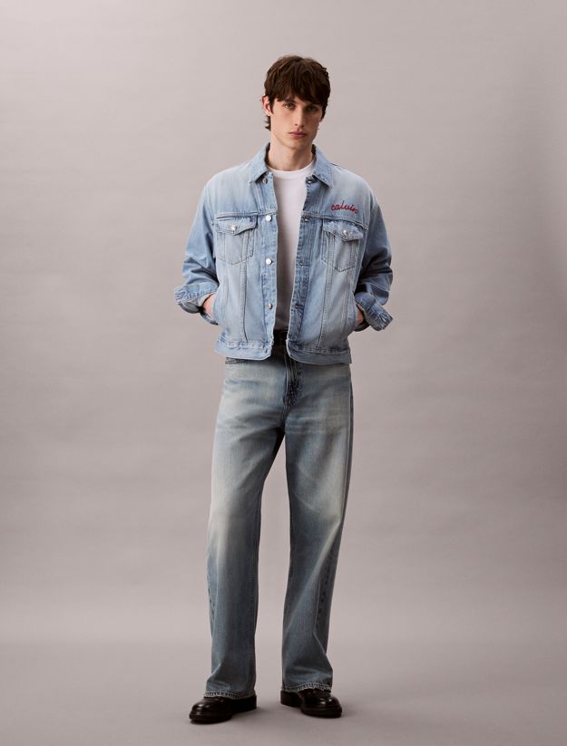 Chain Stitch Logo 90's Denim Jacket