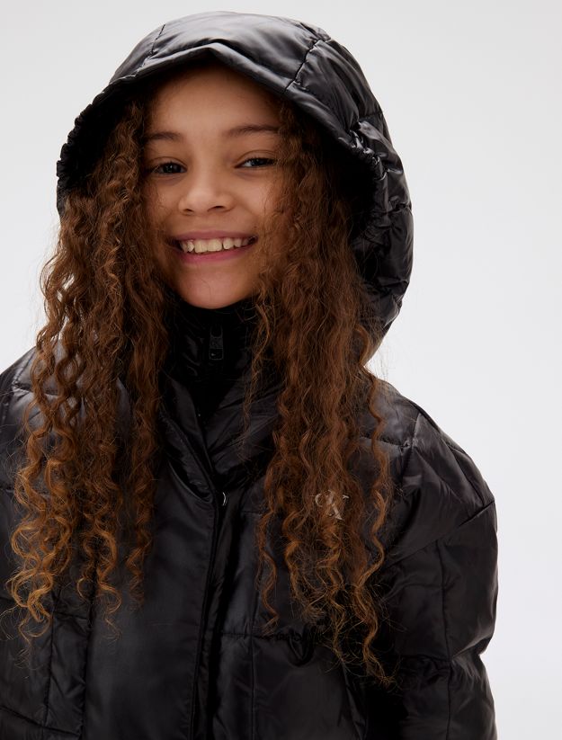 Shiny Nylon Puffer Jacket