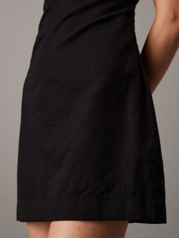 Soft Cotton Linen Mini Dress