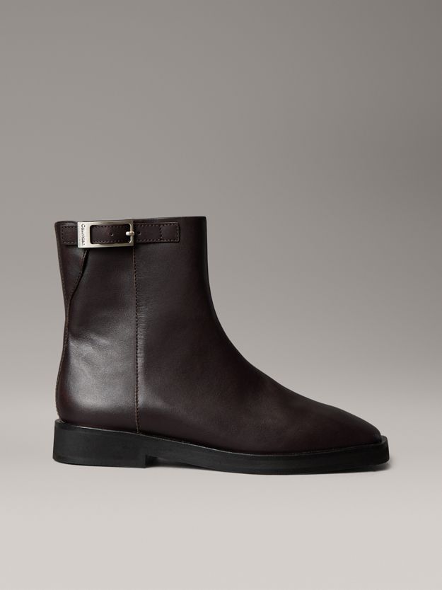 Leather Zip Ankle Boots