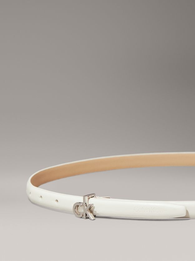 Slim Leather Logo Belt