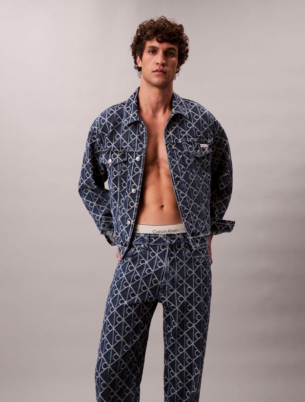 Allover Logo 90's Straight Jeans