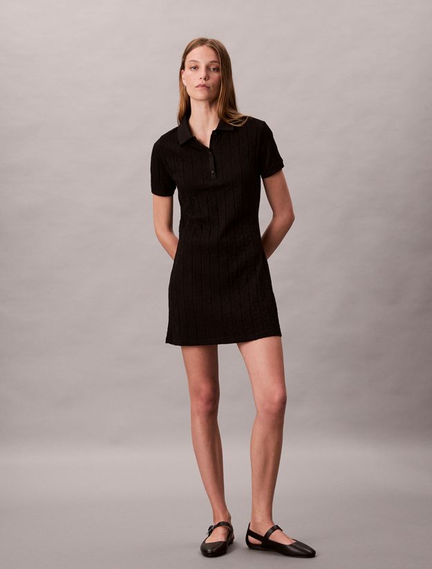 Logo Jacquard Polo Dress
