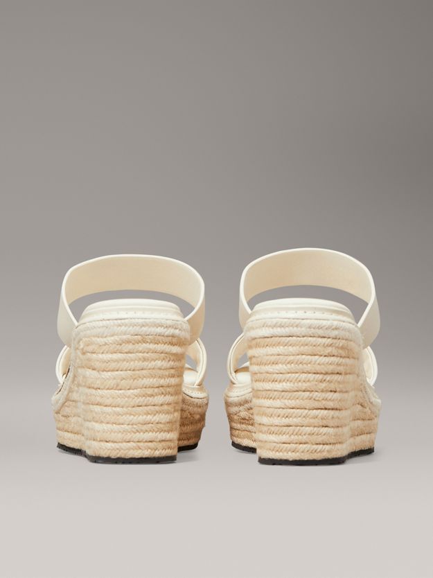 Leather Espadrille Wedge Sandals