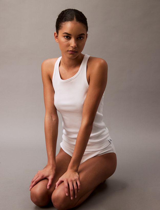 Slim Ribbed Lounge Tank Top
