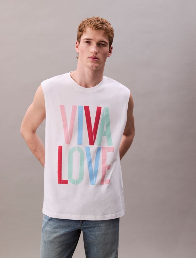 Marc Hundley Pride Viva Love Graphic Relaxed Tank Top