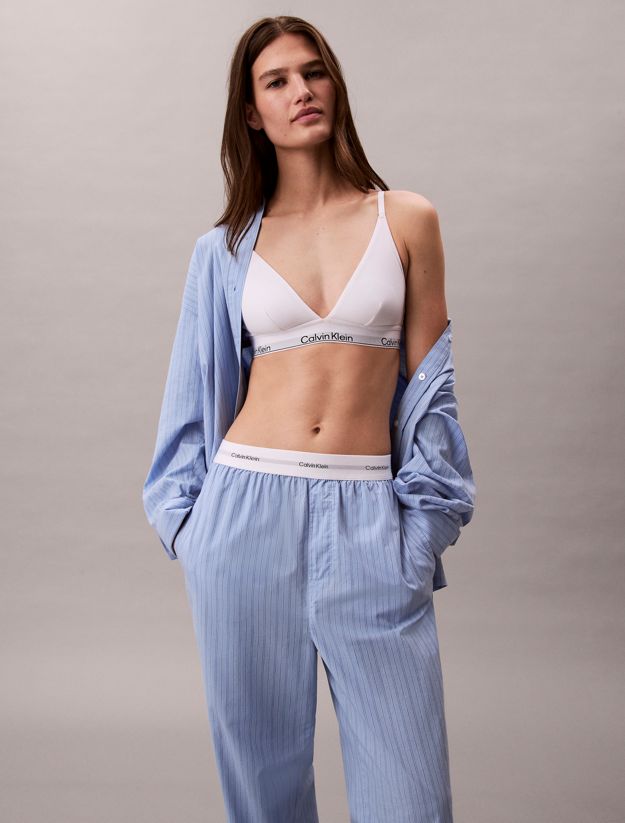 Cotton Poplin Logo Pyjama Pants