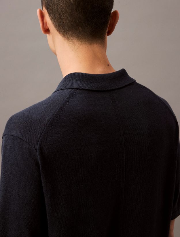 Linen Blend Short Sleeve Jumper