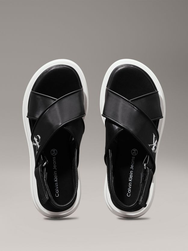 Kids Platform Satin Sandals