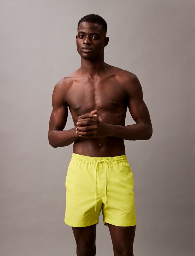 Medium Drawstring Swim Shorts - Logo Tape