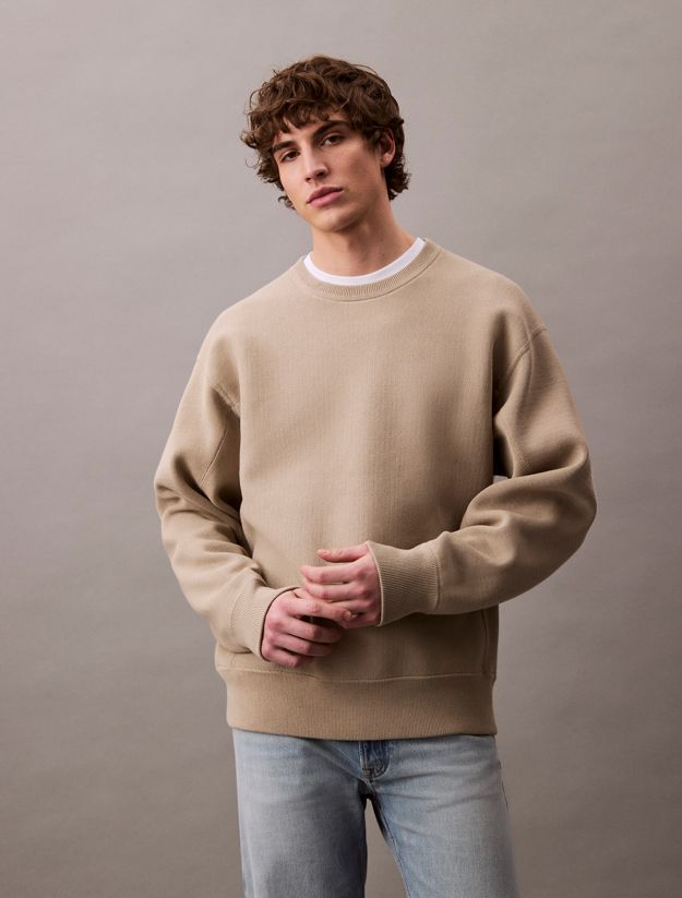 Cotton Blend Relaxed Sweatshirt