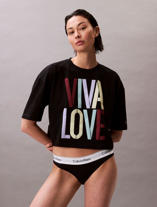 Marc Hundley Pride Graphic Relaxed Cropped T-Shirt