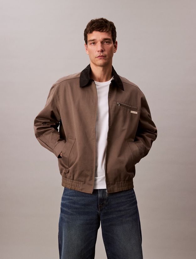 Relaxed Cotton Twill Blouson Jacket