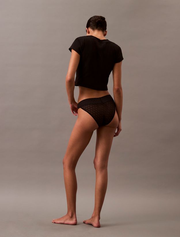 Low Rise Bikini Briefs - Icon Logo Lace