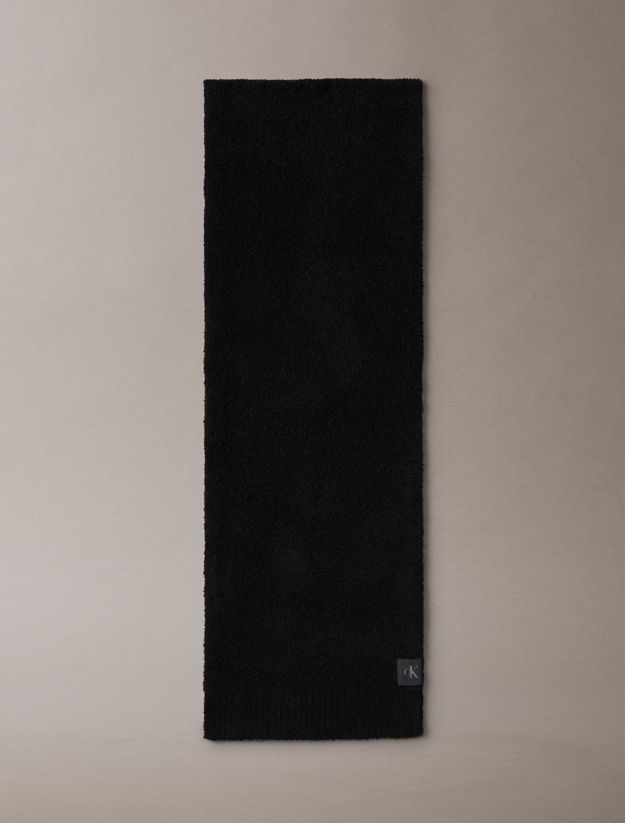Soft Boucle Signature Logo Scarf