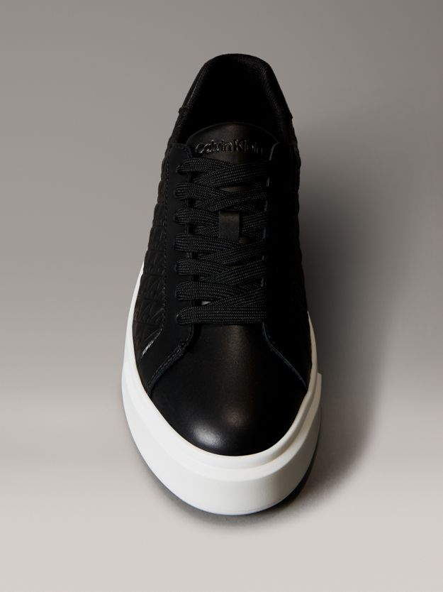 Leather Emblem Logo Trainers