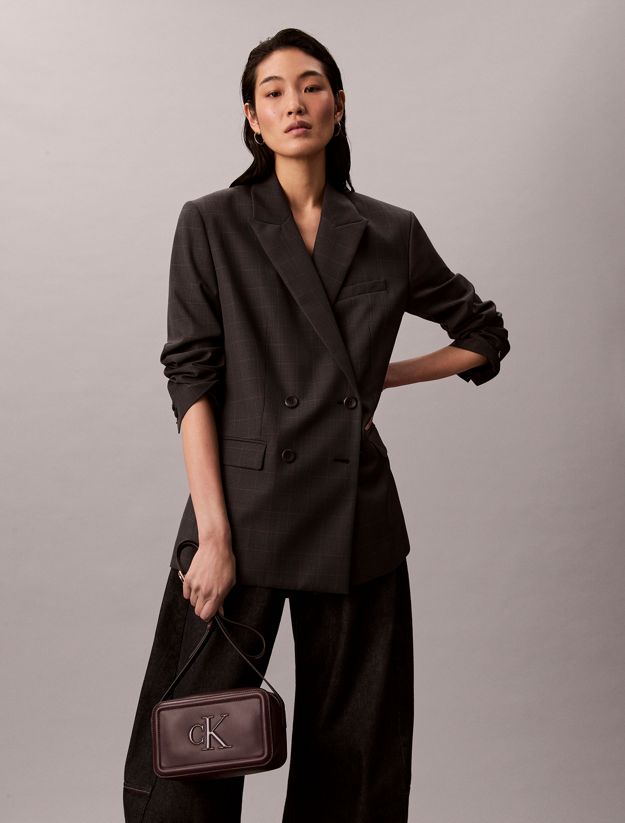 Embossed Monogram Logo Camera Bag