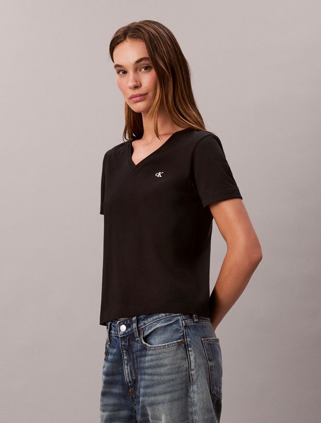 Relaxed Monogram V-Neck T-shirt