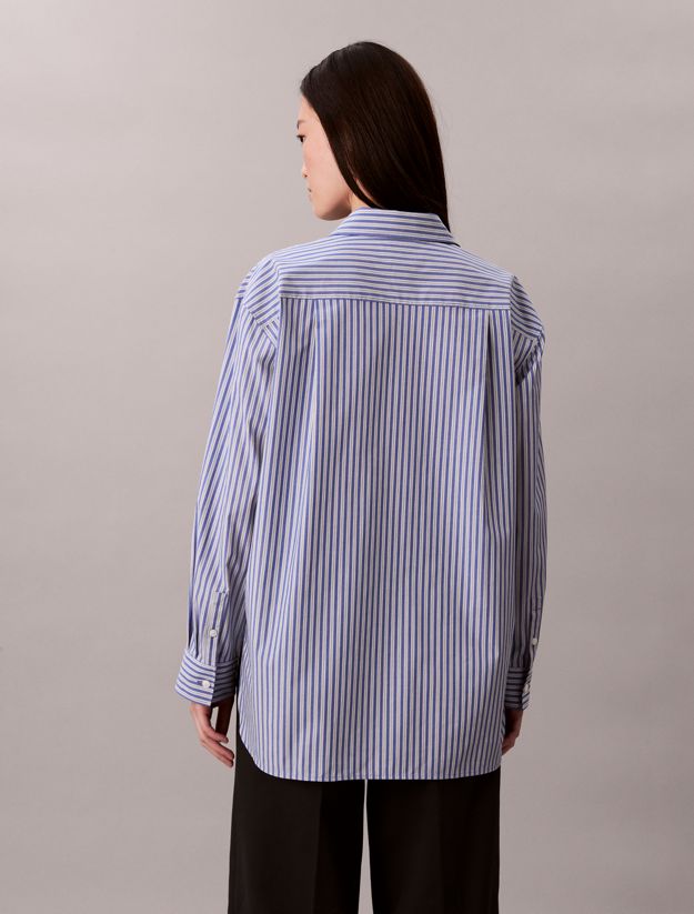 Cotton Poplin Striped Shirt