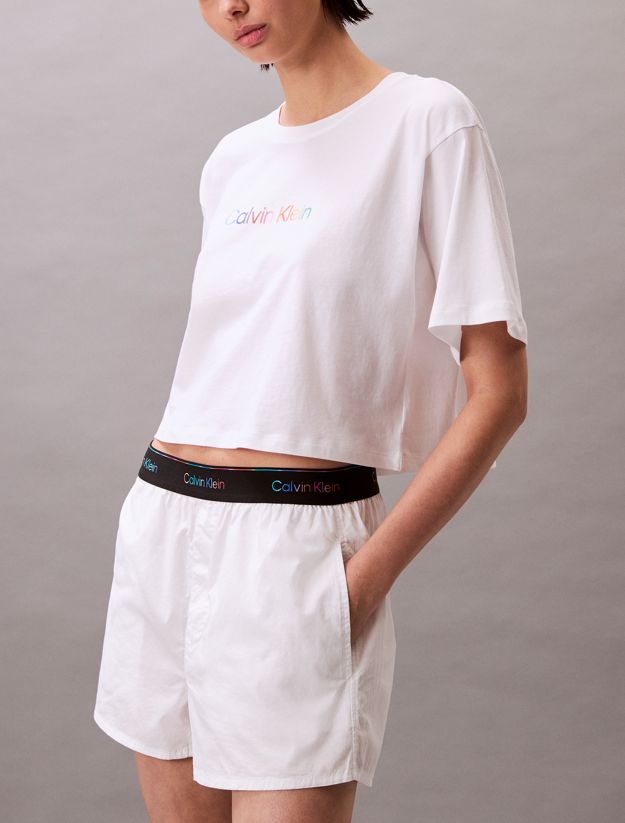 Cotton Poplin Pyjama Shorts - Pride