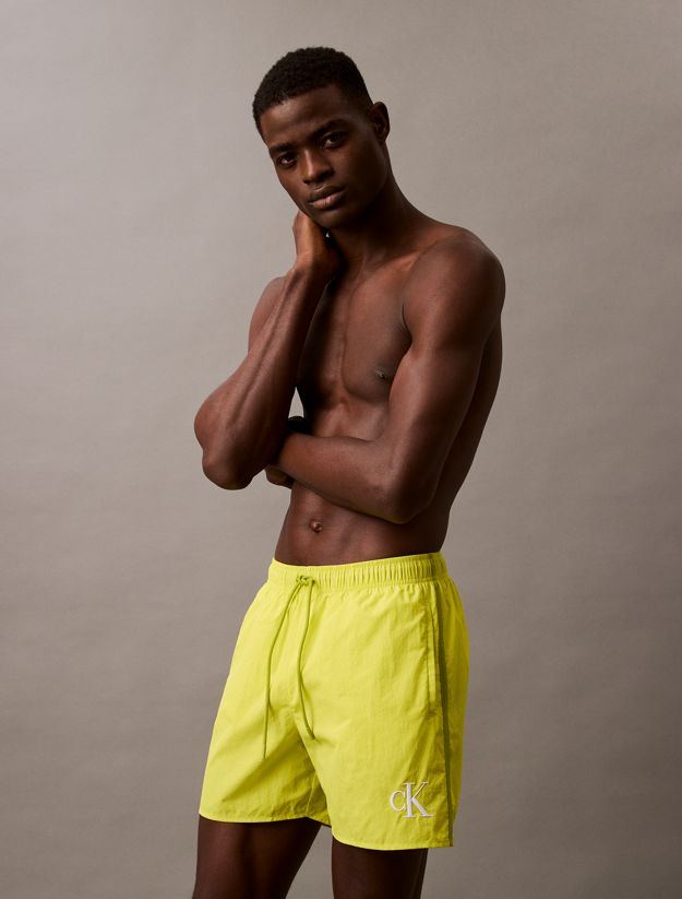 Medium Drawstring Swim Shorts - CK Monogram