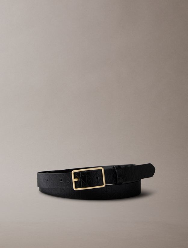 Full Grain Leather Logo Belt