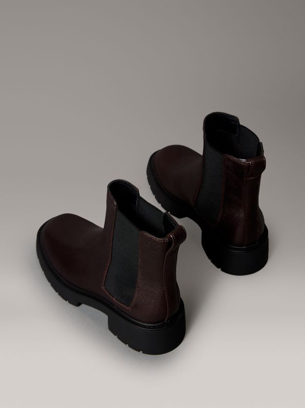 Suede Chunky Square Toe Chelsea Boots