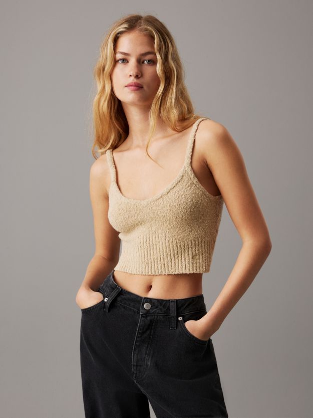 Textured Knit Bralette Top