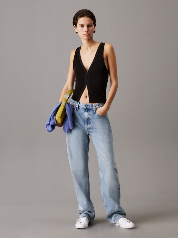 Soft Knit Hook and Eye Vest