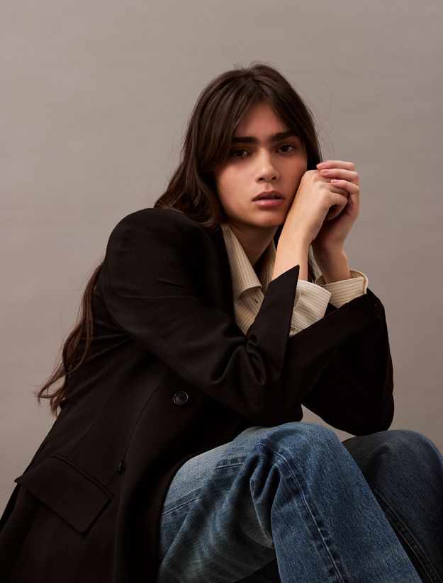 Slim Wool Gabardine Double-Breasted Blazer