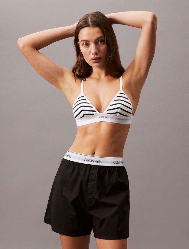 Unlined Triangle Bralette - Cotton Modal Stretch Rib