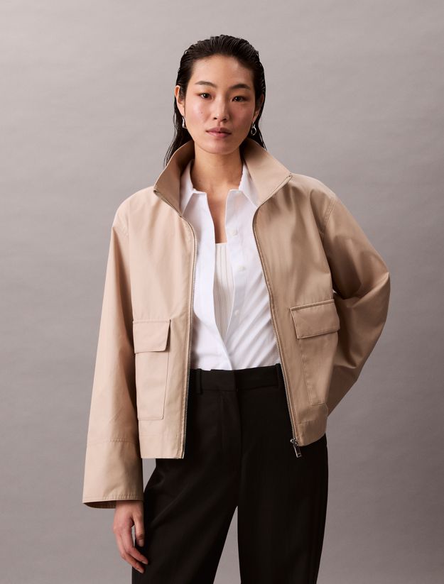 Short Cotton Blend Jacket