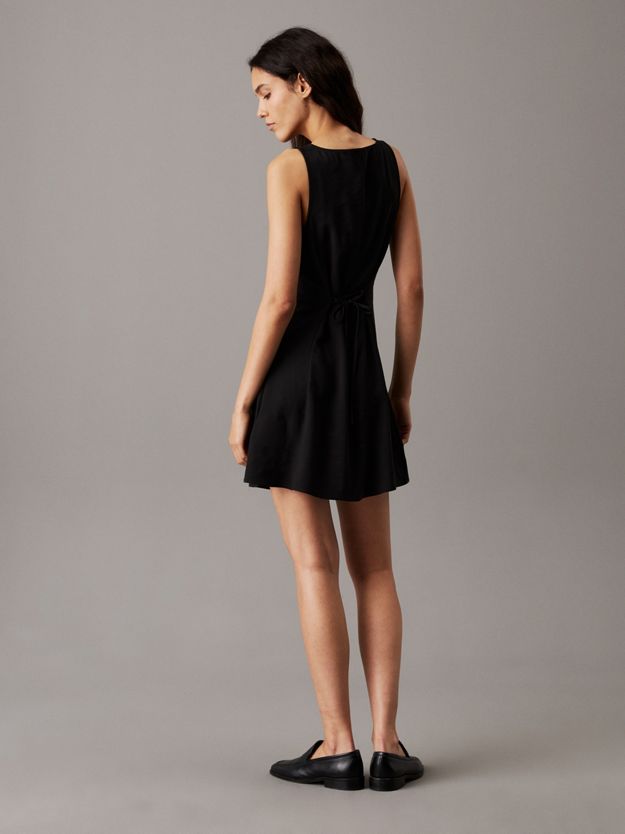 Belted A-line Mini Dress