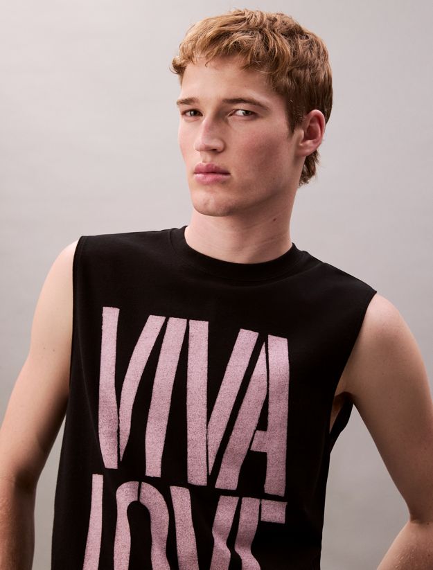 Marc Hundley Pride Viva Love Graphic Relaxed Tank Top