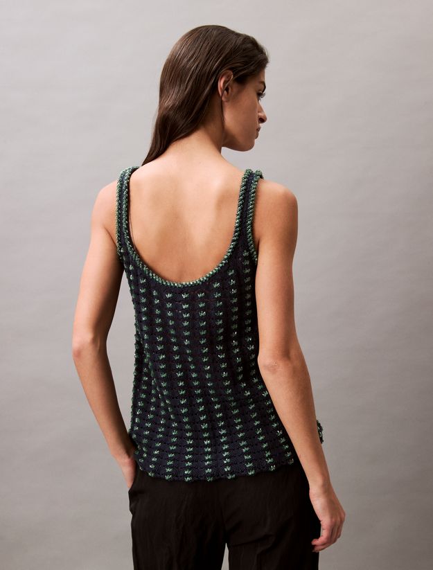 Beaded Cotton Crochet Tank