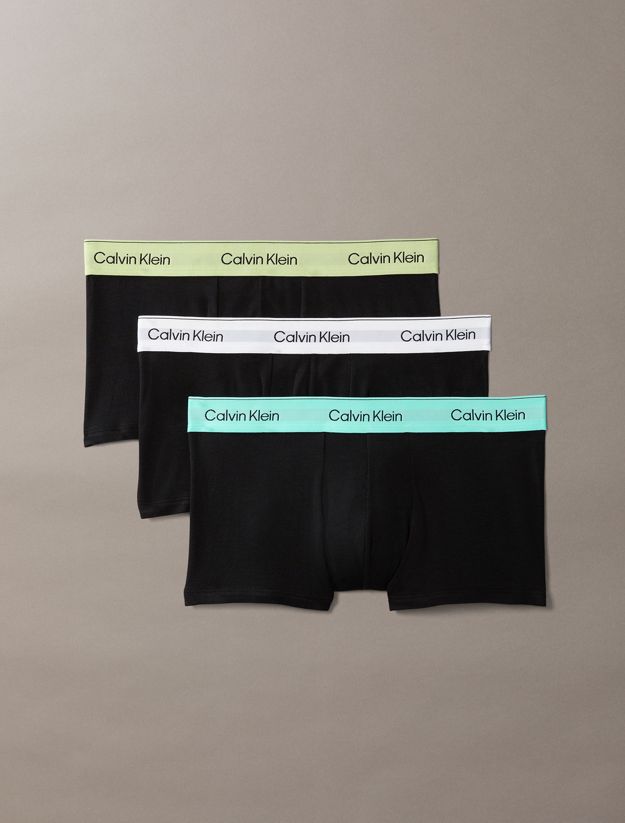 3 Pack Low Rise Trunks - Icon Cotton Stretch