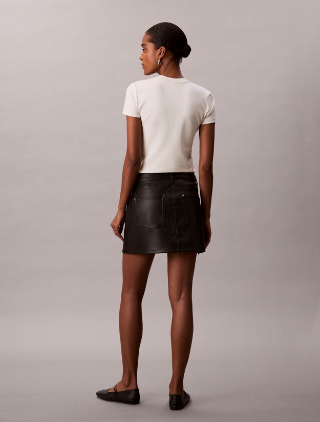Faux Leather Mini Skirt