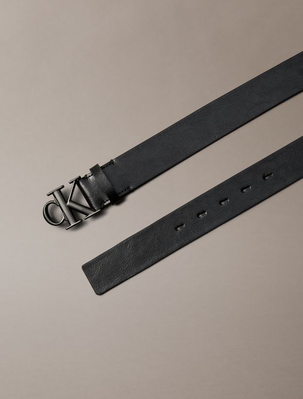 Full Grain Leather Logo Belt