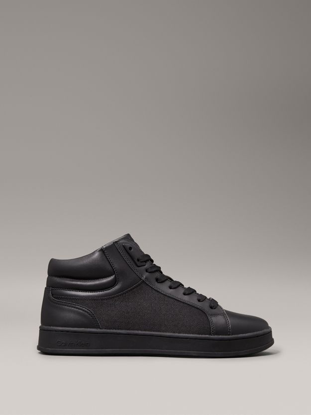 Leather High-Top Logo Trainers