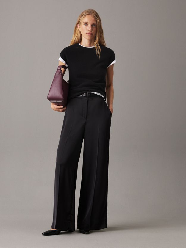 Slim Wool Short Sleeve Jumper