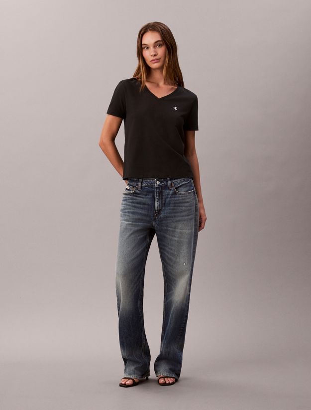 Relaxed Monogram V-Neck T-shirt