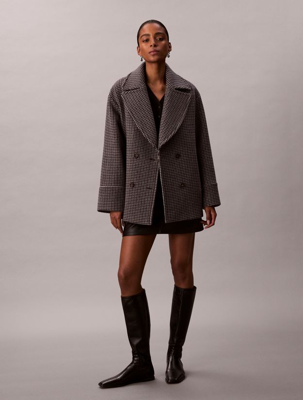 Houndstooth Peacoat